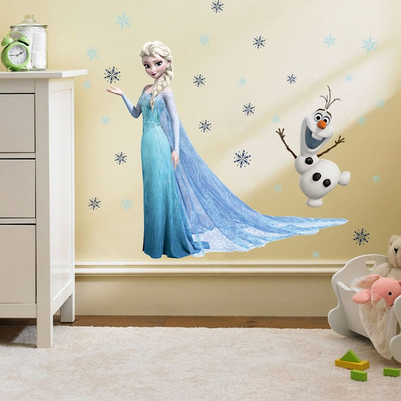 Αυτοκόλλητο Τοίχου Frozen και Olaf 3D Αρ.55