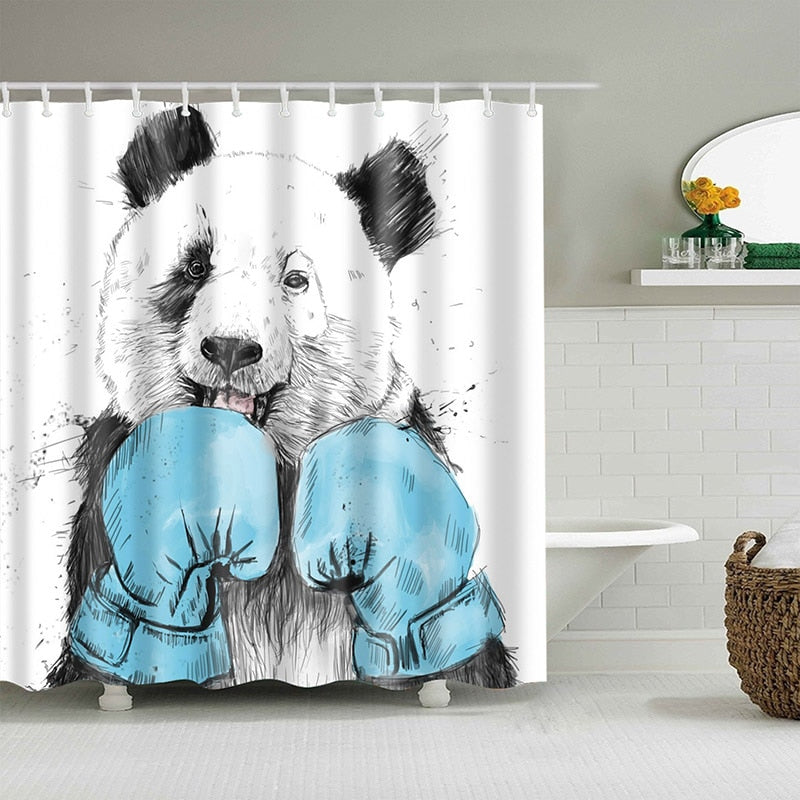 Boxer Shower Curtain Panda SitHappens LBG 179