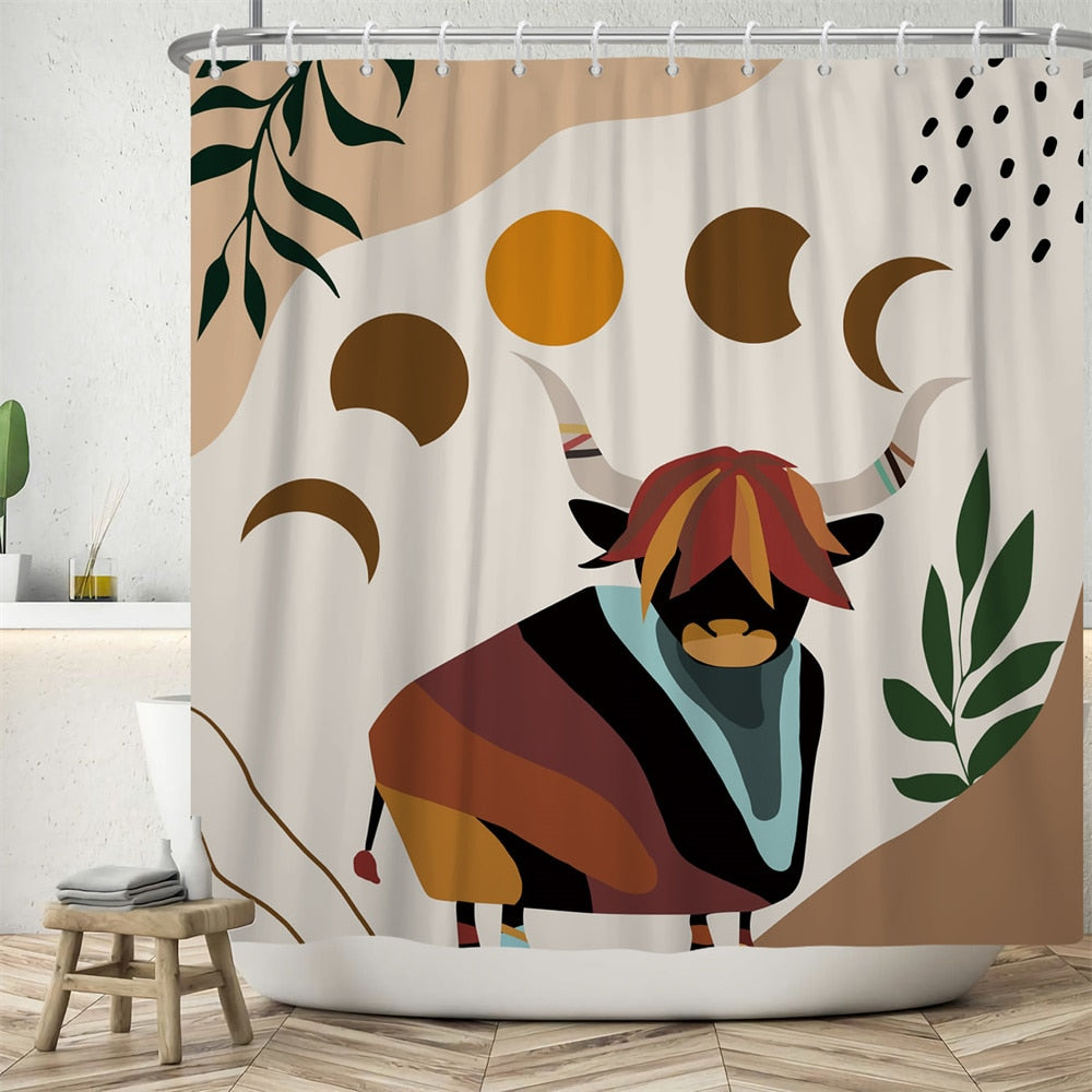 SitHappens LBG 180 Abstract Design Bathroom Curtain