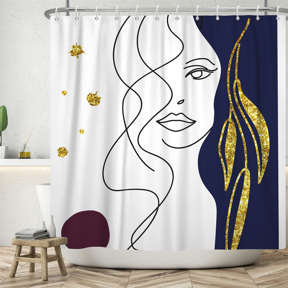 SitHappens LBG 185 Abstract Design Bathroom Curtain