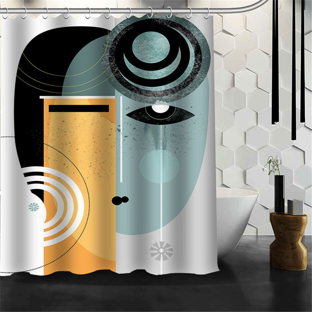 SitHappens LBG 182 Abstract Design Bathroom Curtain