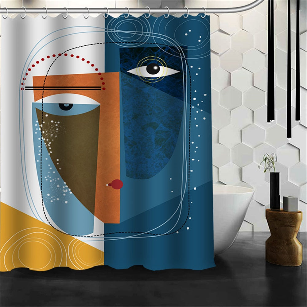 SitHappens LBG 181 Abstract Design Bathroom Curtain