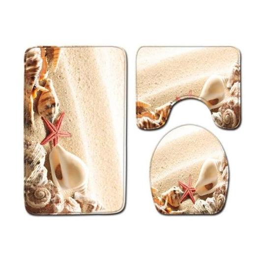 Shells and Starfish Bath Mat Set KLV 064