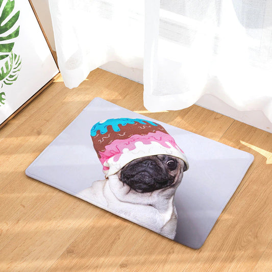 Hidden Pug SitHappens Entrance Mat DSQ 119