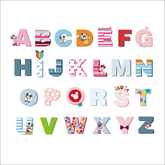 Αγγλική Αλφάβητος Mickey Mouse Για Παιδικό Δωμάτιο Αρ.57