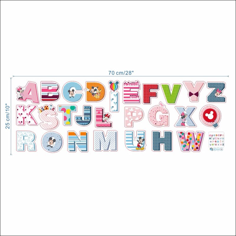 Mickey Mouse English Alphabet For Children's Room No.57