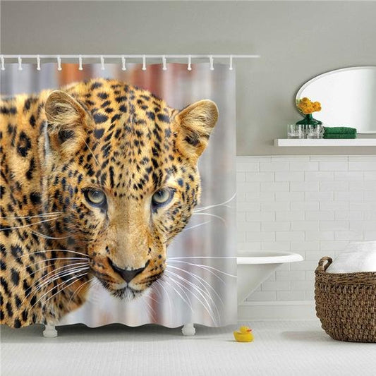 Εντυπωσιακη Κουρτινα Μπανιου Με Leopard SitHappens LBG 193 - Κουρτινες Μπανιου Sit Happens